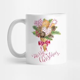 Watercolor Christmas bouquet Mug